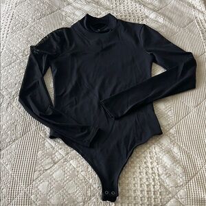 Abercrombie & Fitch Black Long Sleeve Bodysuit